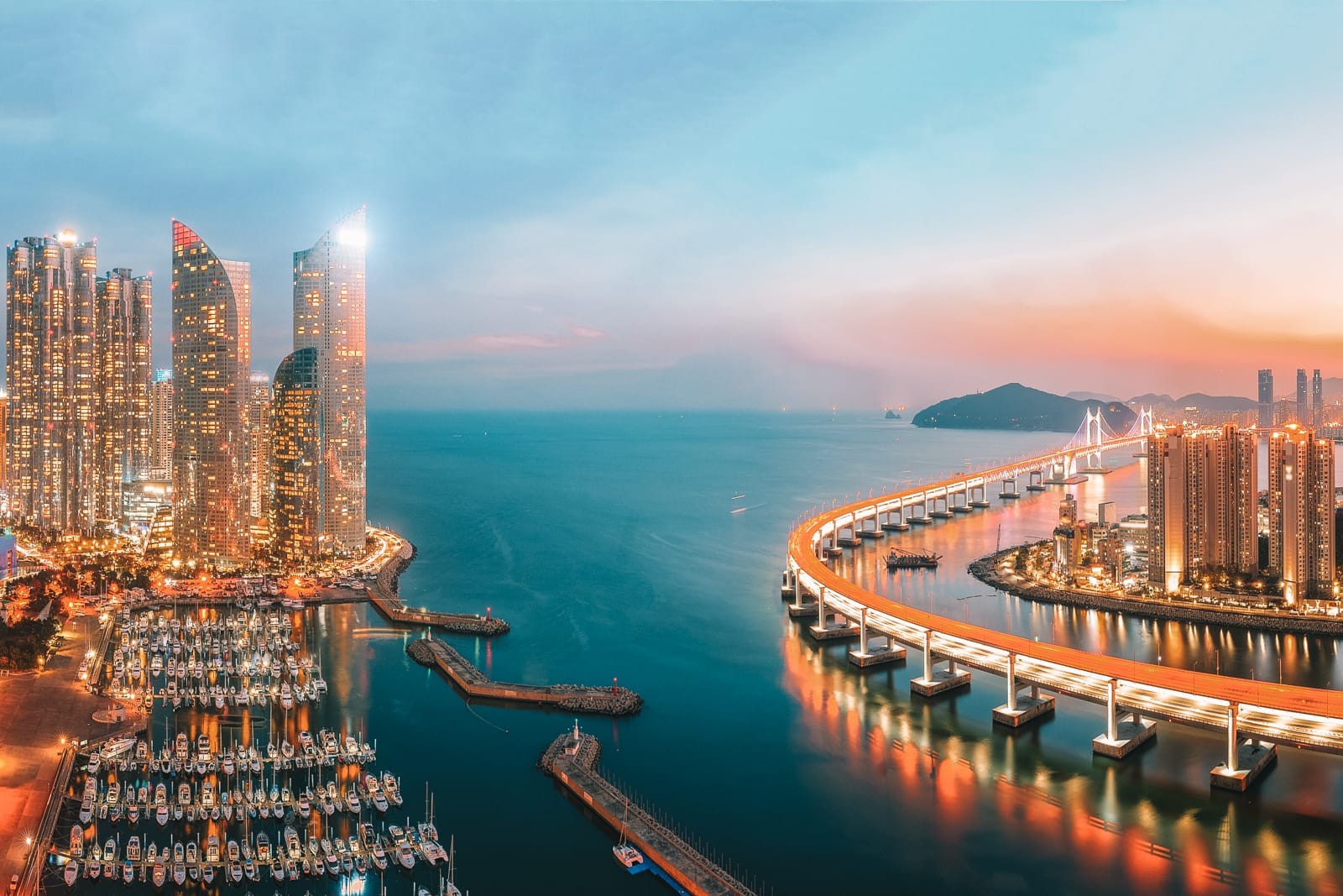 Haeundae Beach in Busan, South Korea
