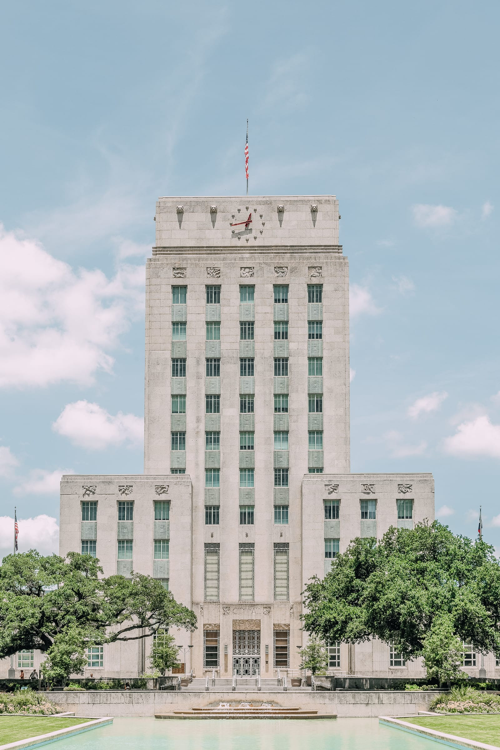 A view of the Houston skyline, showcasing its modern architecture