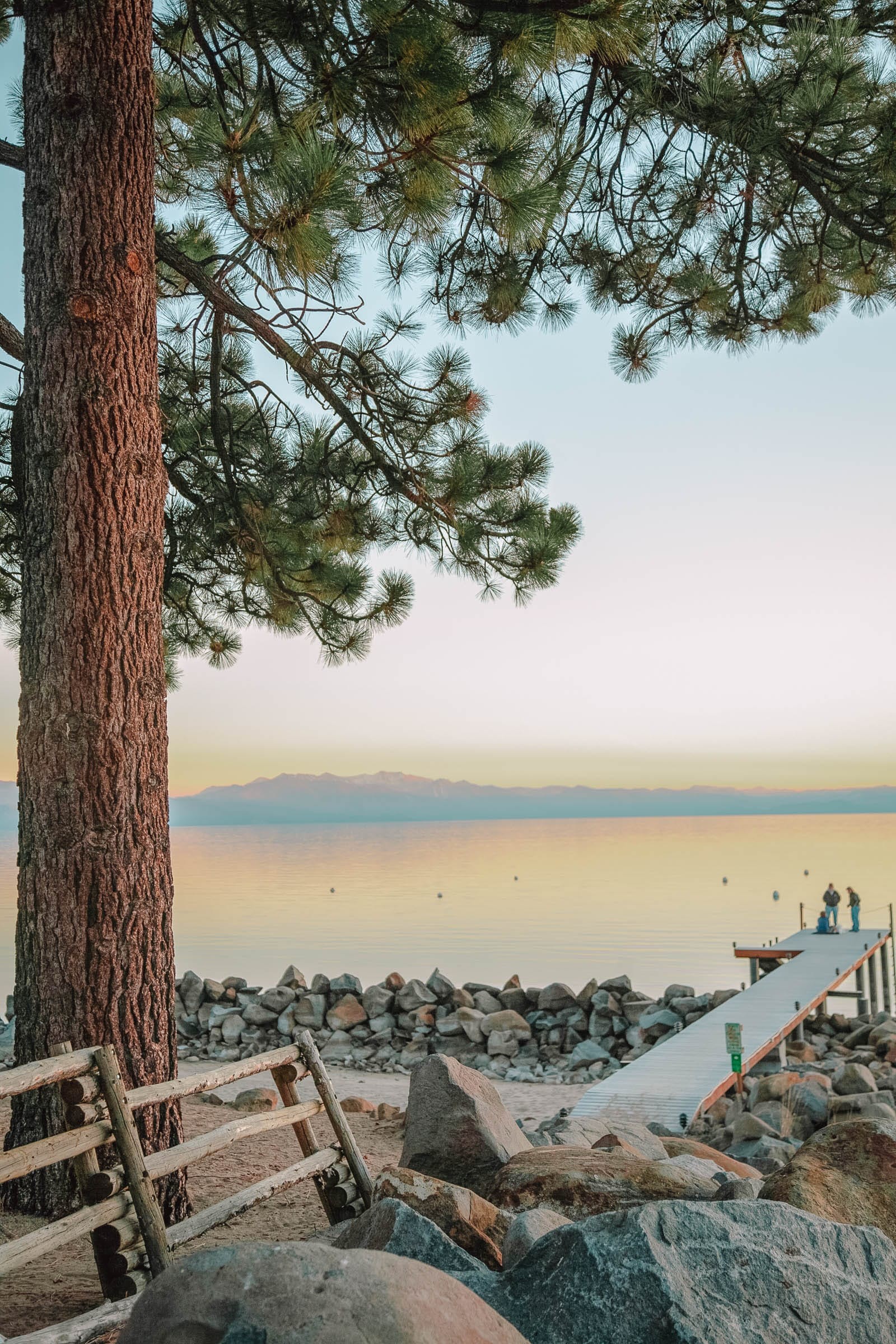 Scenic beach on Lake Tahoe