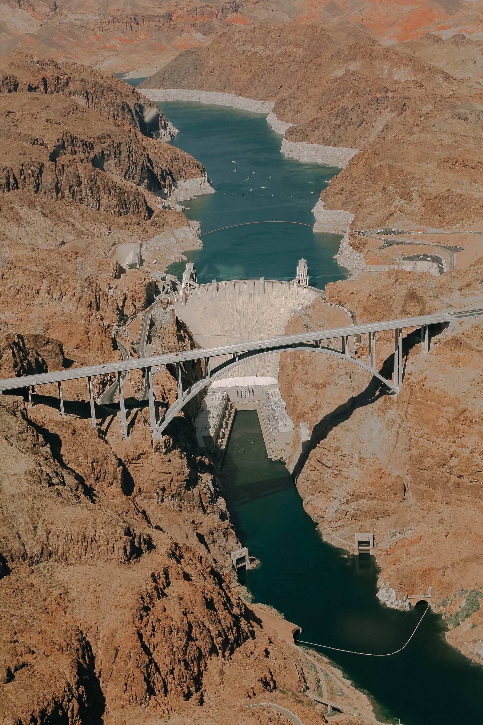 View of Lake Mead and the Hoover Dam