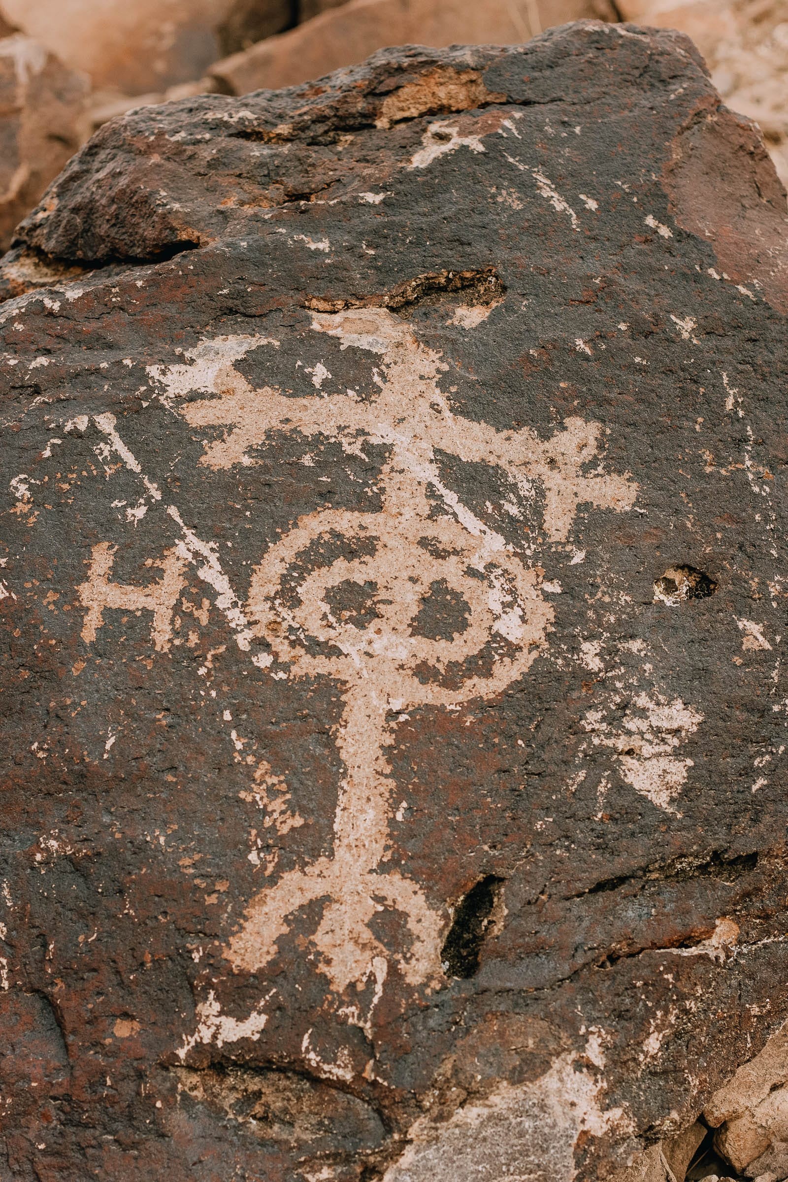 Rock carvings at Sloan Canyon