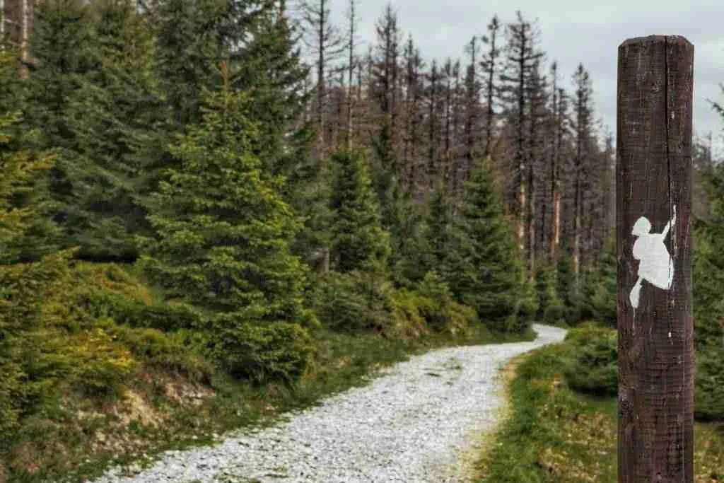 Harz Mountains Harzer-Hexen-Steig Hiking Trail in Germany