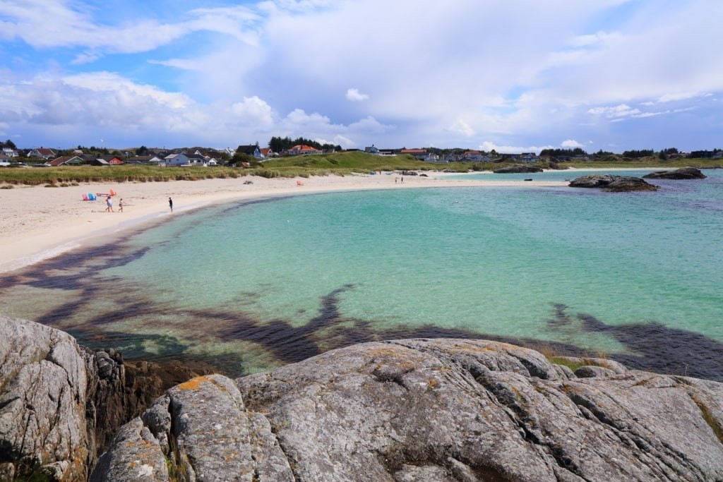 White sands of Åkrasanden beach, Haugesund Norway