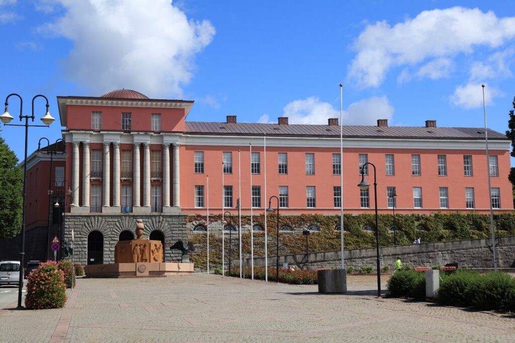 Bubblegum-pink Haugesund Town Hall, Haugesund Norway