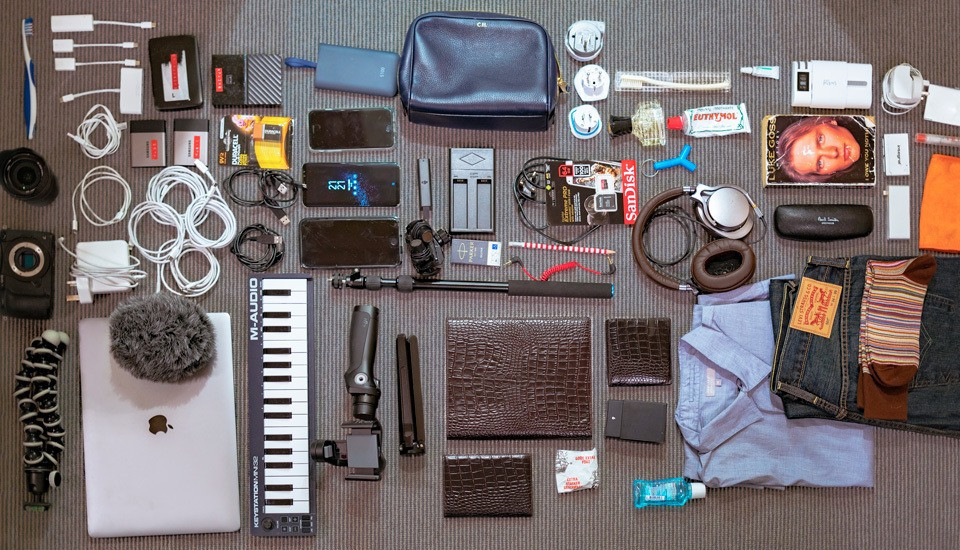 Portable recording studio setup for travelling music