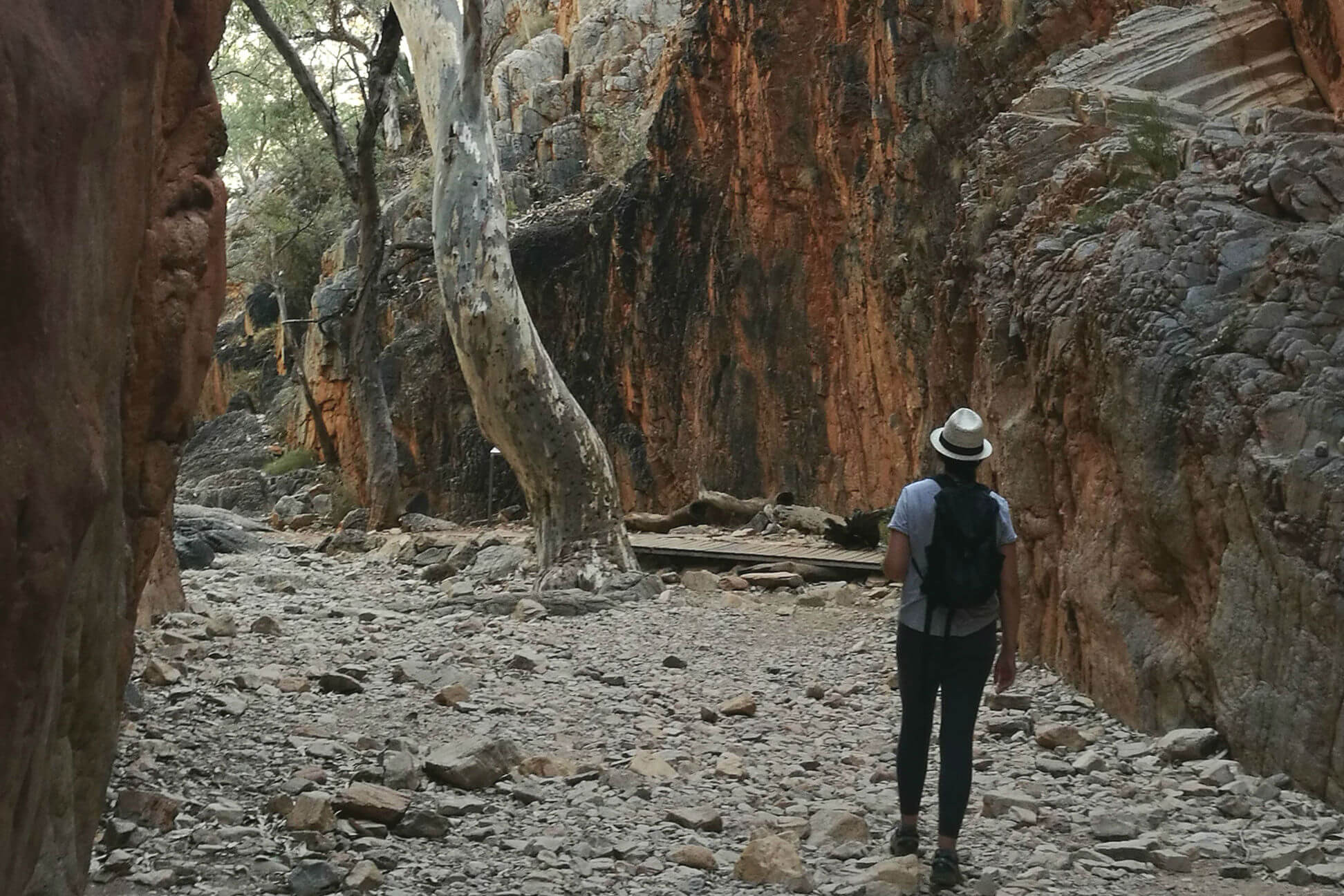 Hiking in the Standley Chasm West MacDonnell Ranges Australia