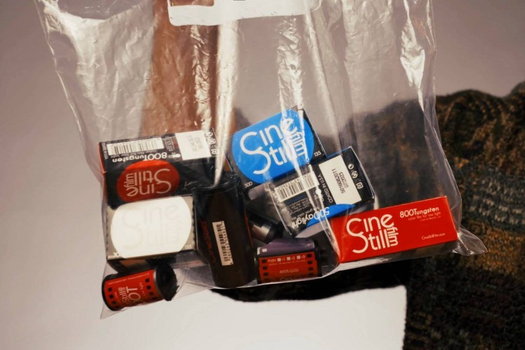 Disposable Camera Going Through Airport Security