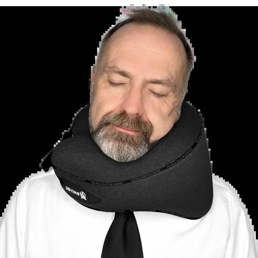 How to wear a travel pillow over shoulder position