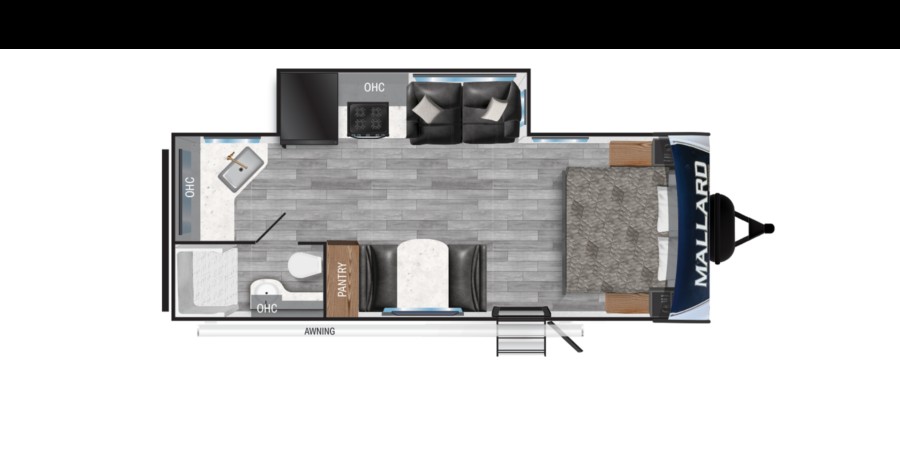 Mallard M223RK Rear Kitchen Floor Plan