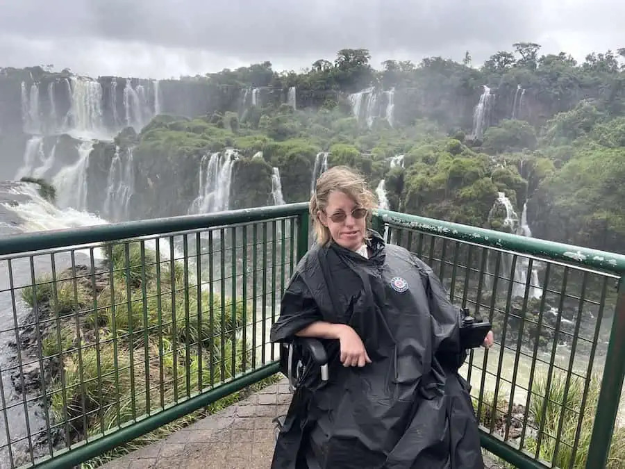 Iguazu Falls on the border of Argentina and Brazil 