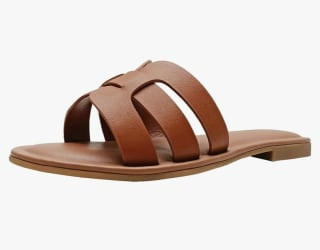 The Drop Monika Flat H-Band Slide Sandal, a versatile and comfortable footwear choice