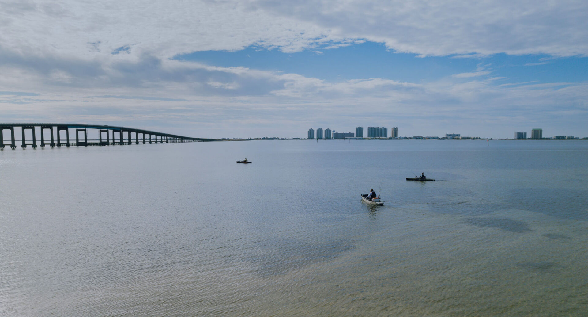 Tranquil view of Santa Rosa Sound, Florida, showcasing calm waters and a serene coastal landscape