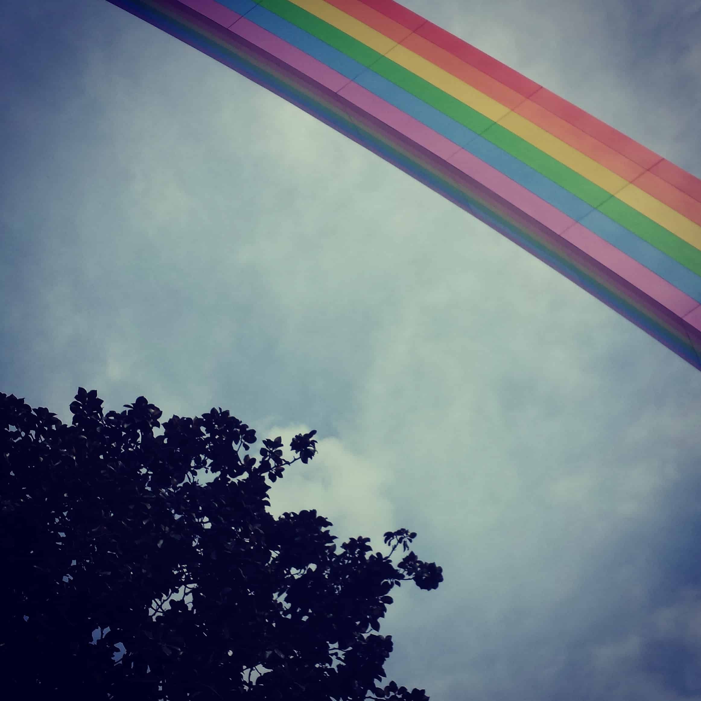 Rainbow, Wizard of Oz, public art piece at Sony Studios