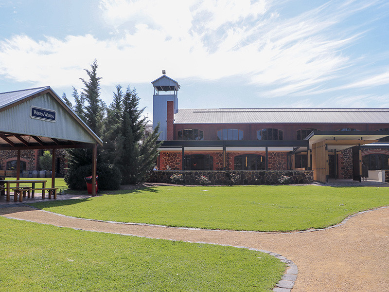 Wirra Wirra winery in McLaren Vale offers guests a beautiful cellar door and expansive vineyard views.