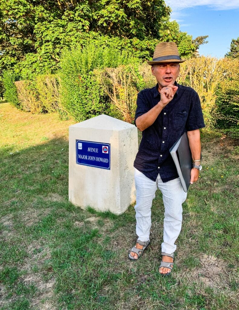 Tour guide at Sword Beach Normandy
