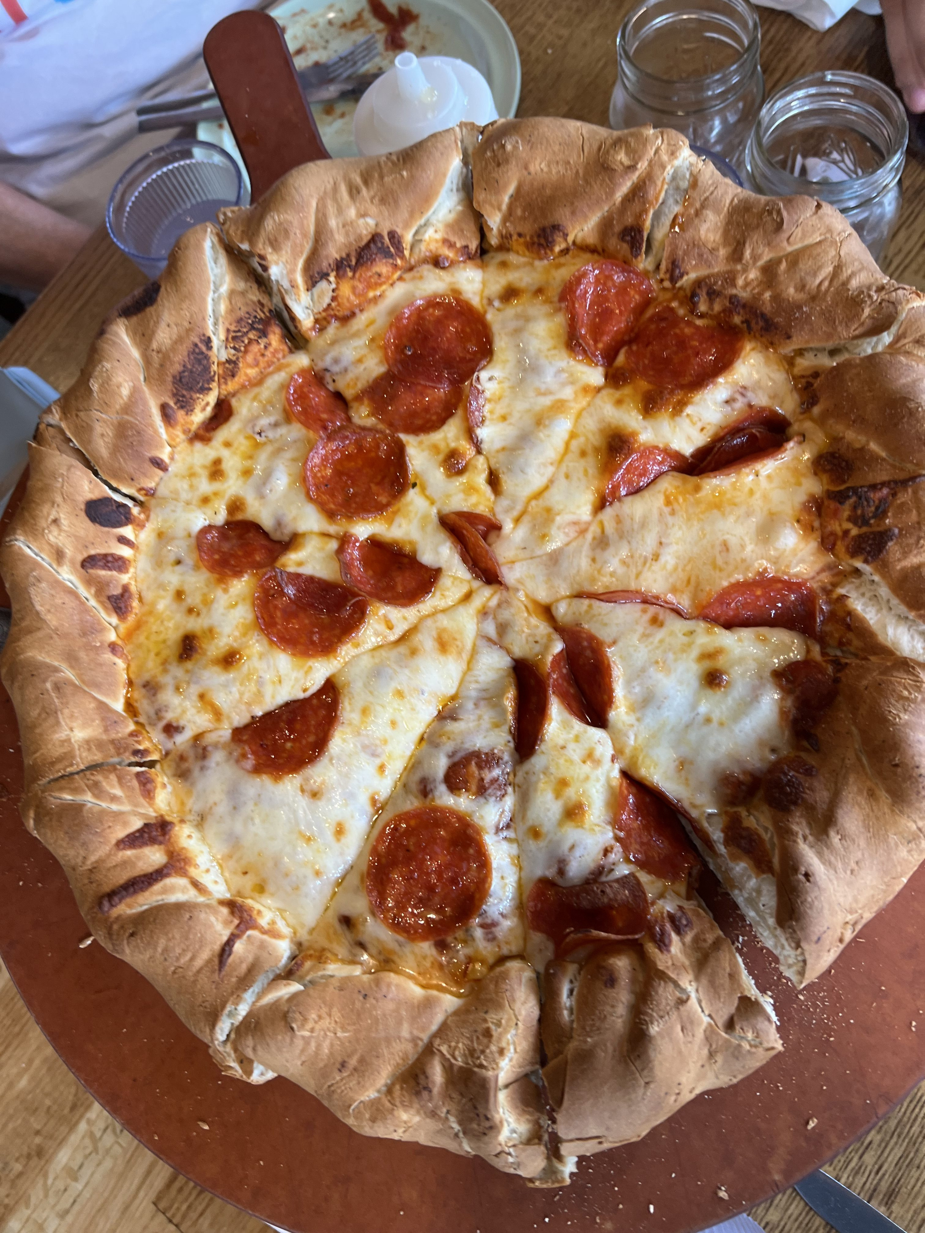 Pizza from Beau Jo's in Idaho Springs