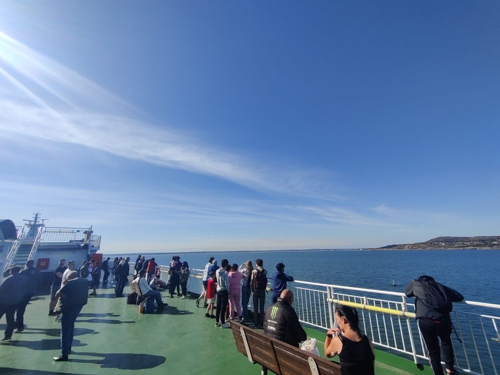 Out on the deck in August 2022. That’s Howth in the background.