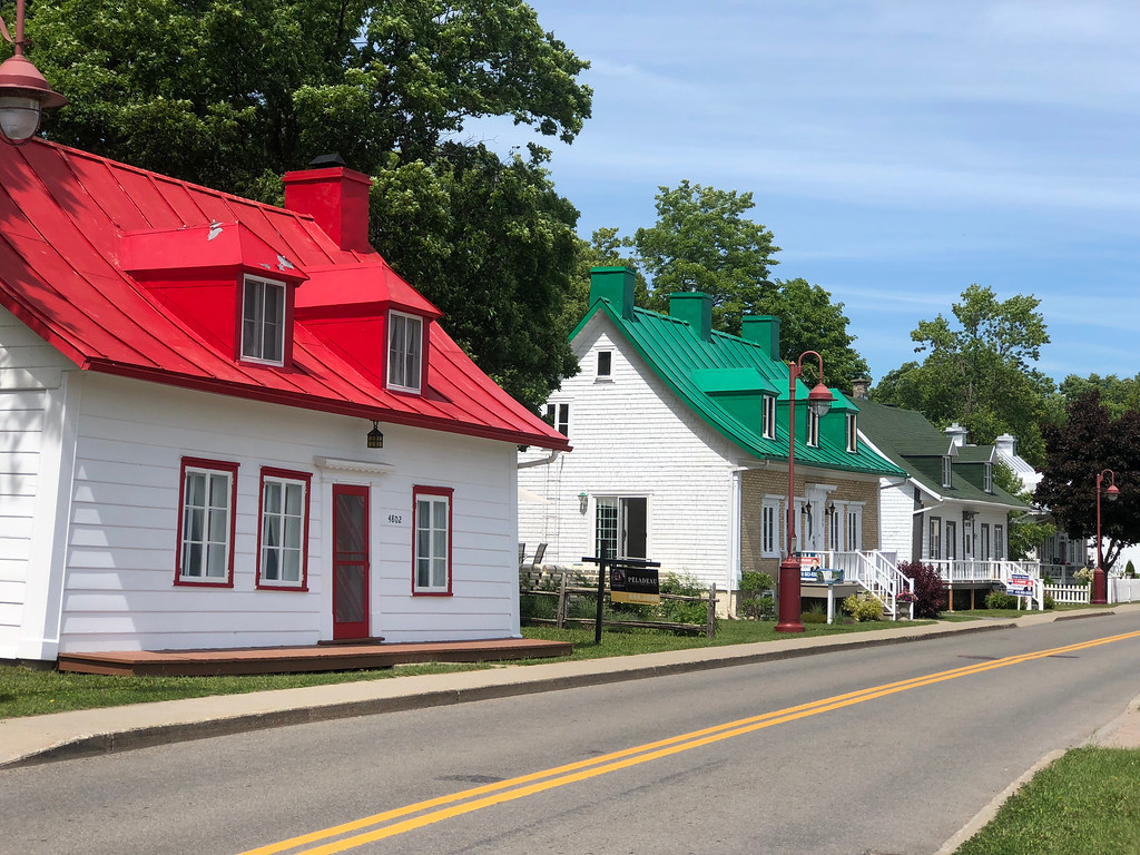 Driving through Saint-Jean on Ile d’Orleans