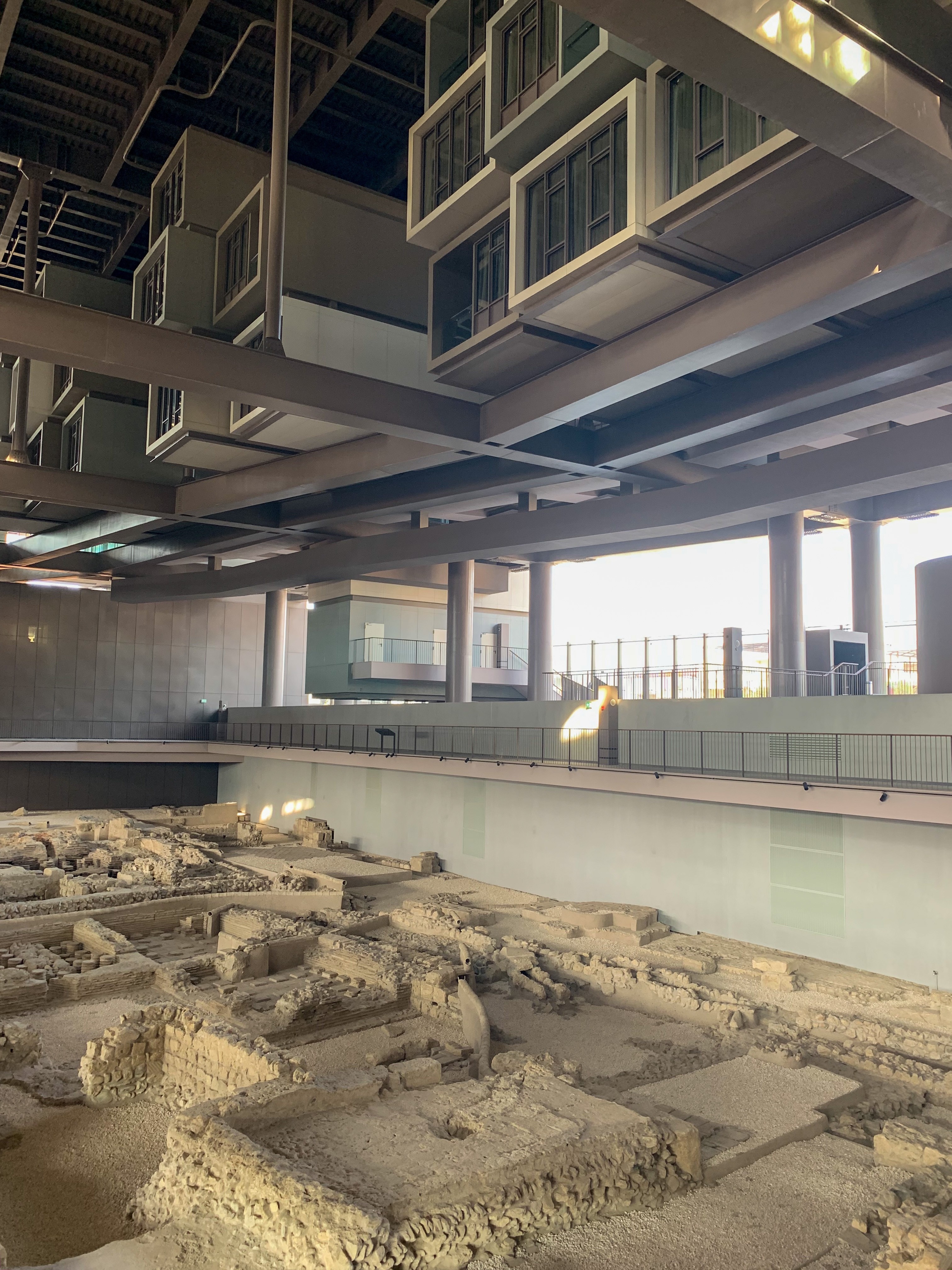 The archaeological site at The Museum Hotel Antakya (guest rooms in the cubes above)
