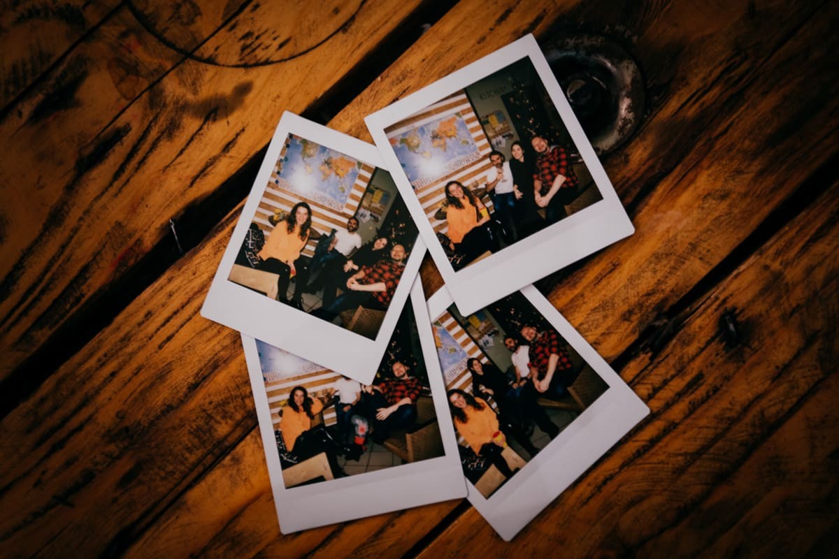 Instant Camera Photo Given as a Gift in Vilnius