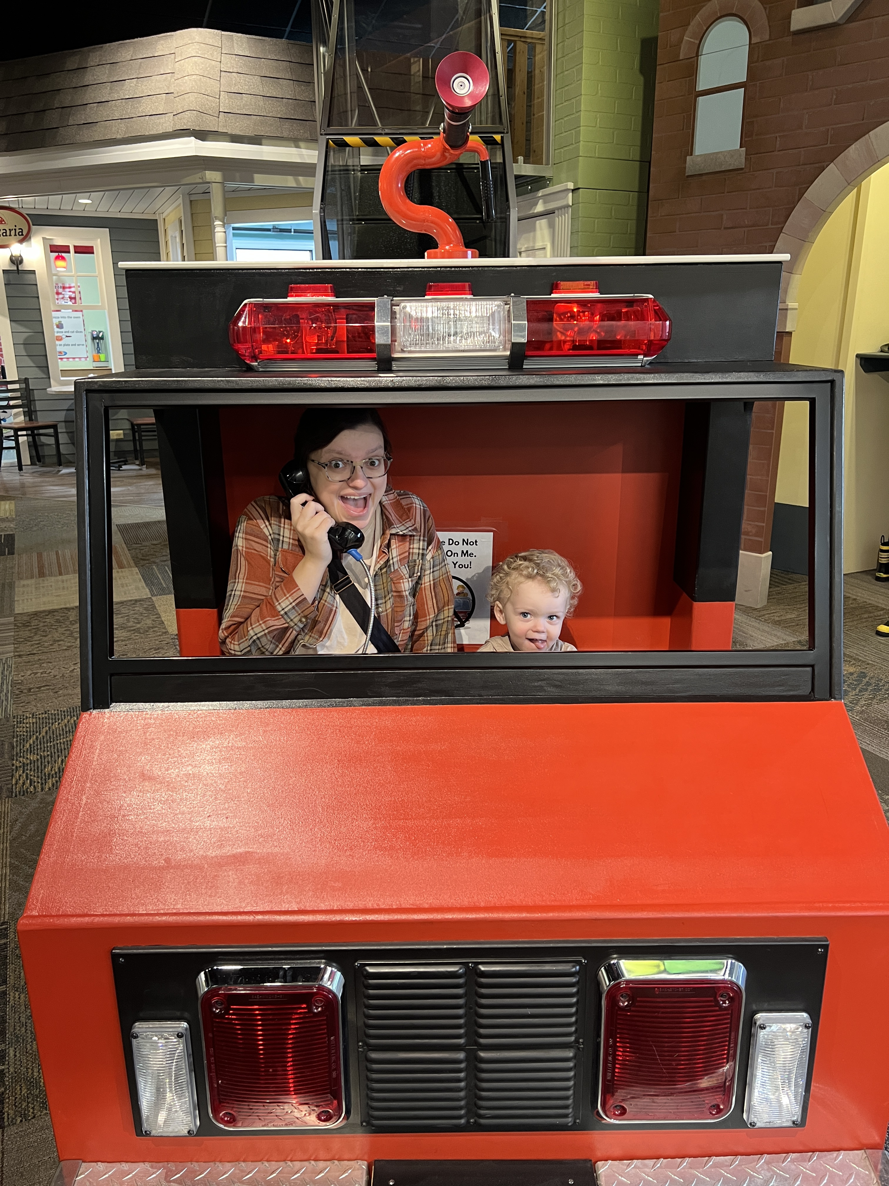 Kids Playing in Simulated Ambulance at Discovery Depot Galesburg