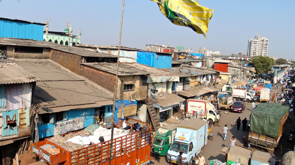 Dharavi slum in Mumbai