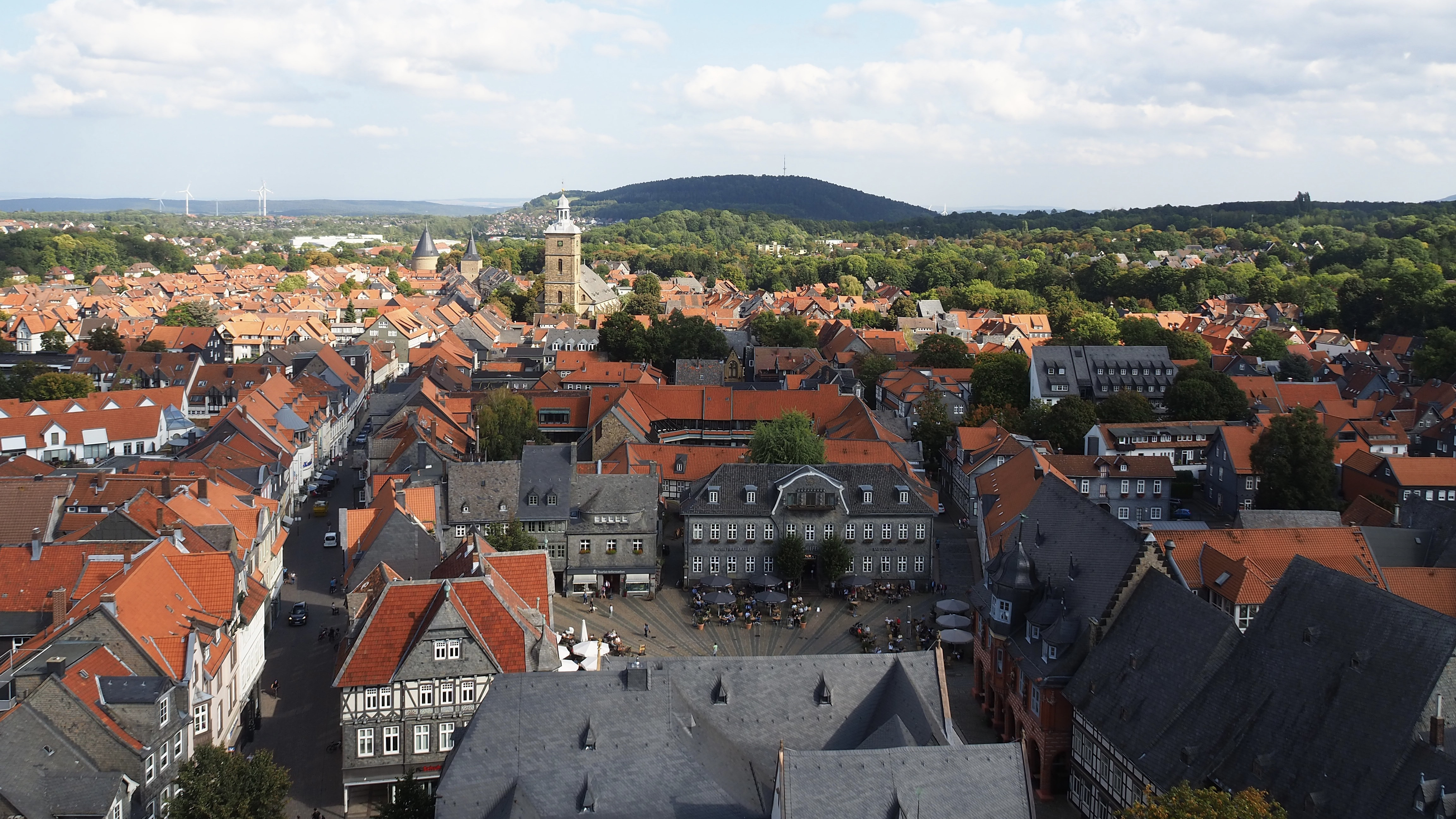 The view from the Himmelsleiter in Goslar, showcasing the best panoramic views of the city.