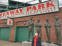 Fenway Park building in winter