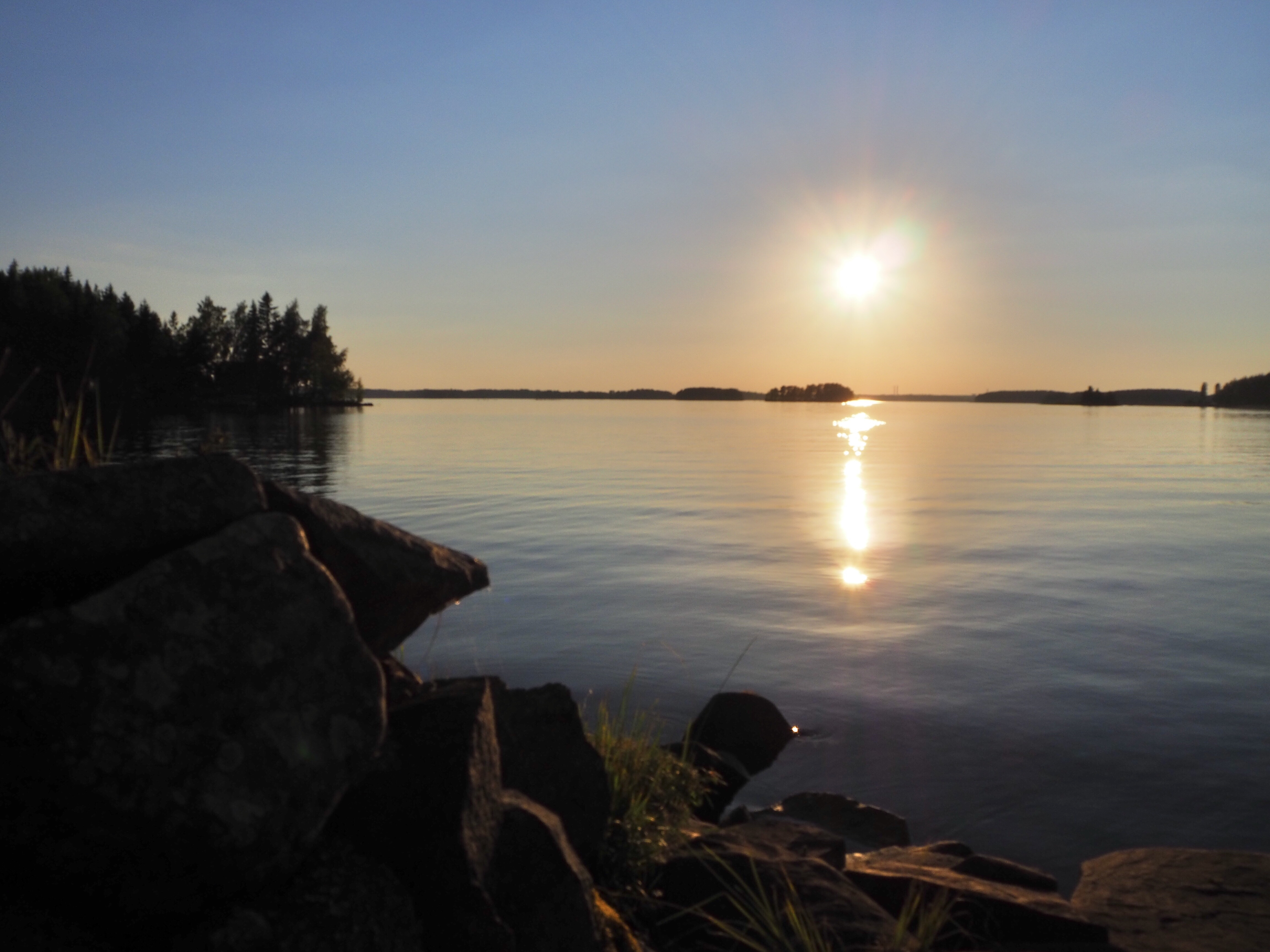A lakeside view from a Swedish summer home near Gävle