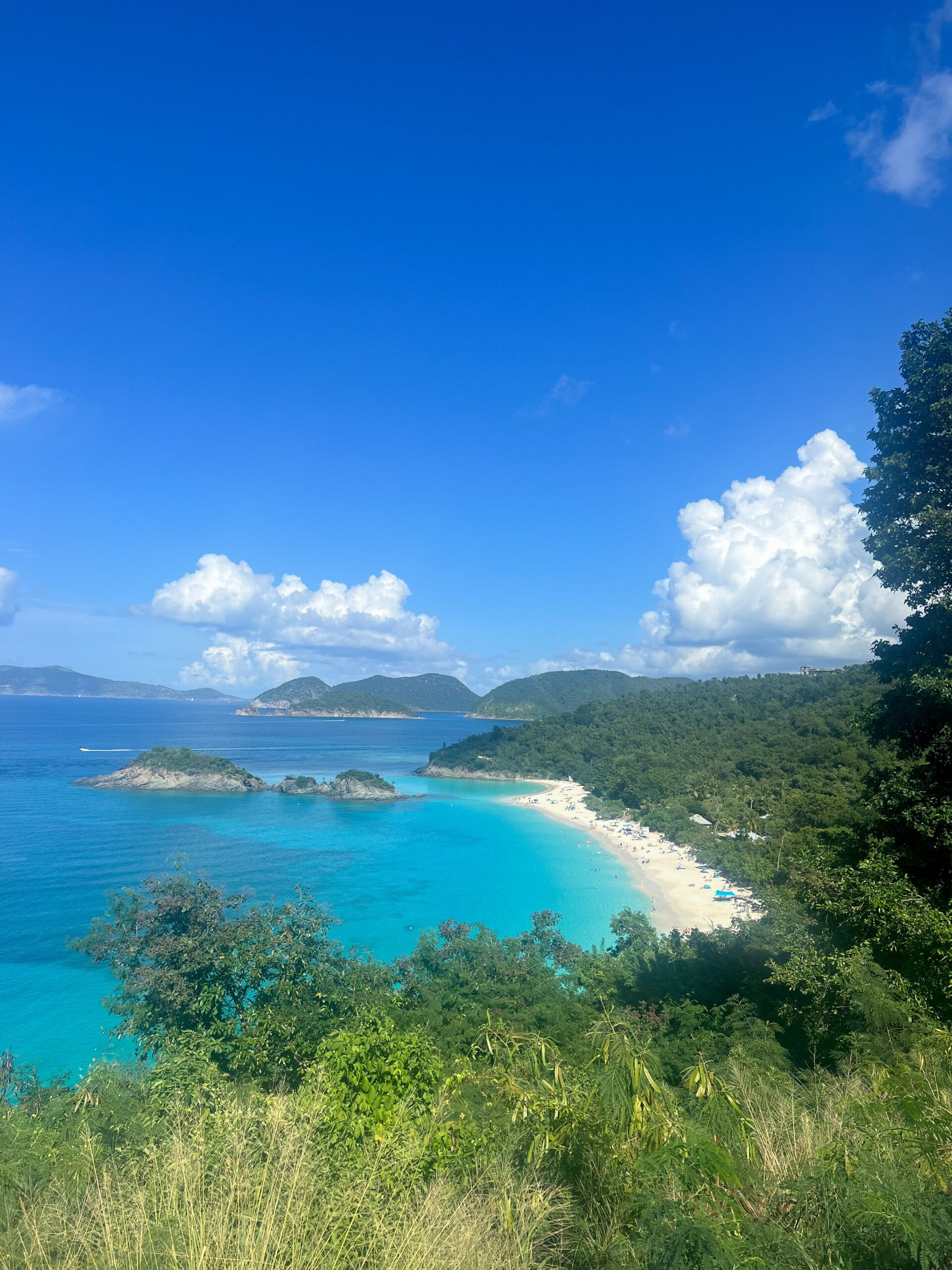 Views from North Shore Road overlook St. John USVI.