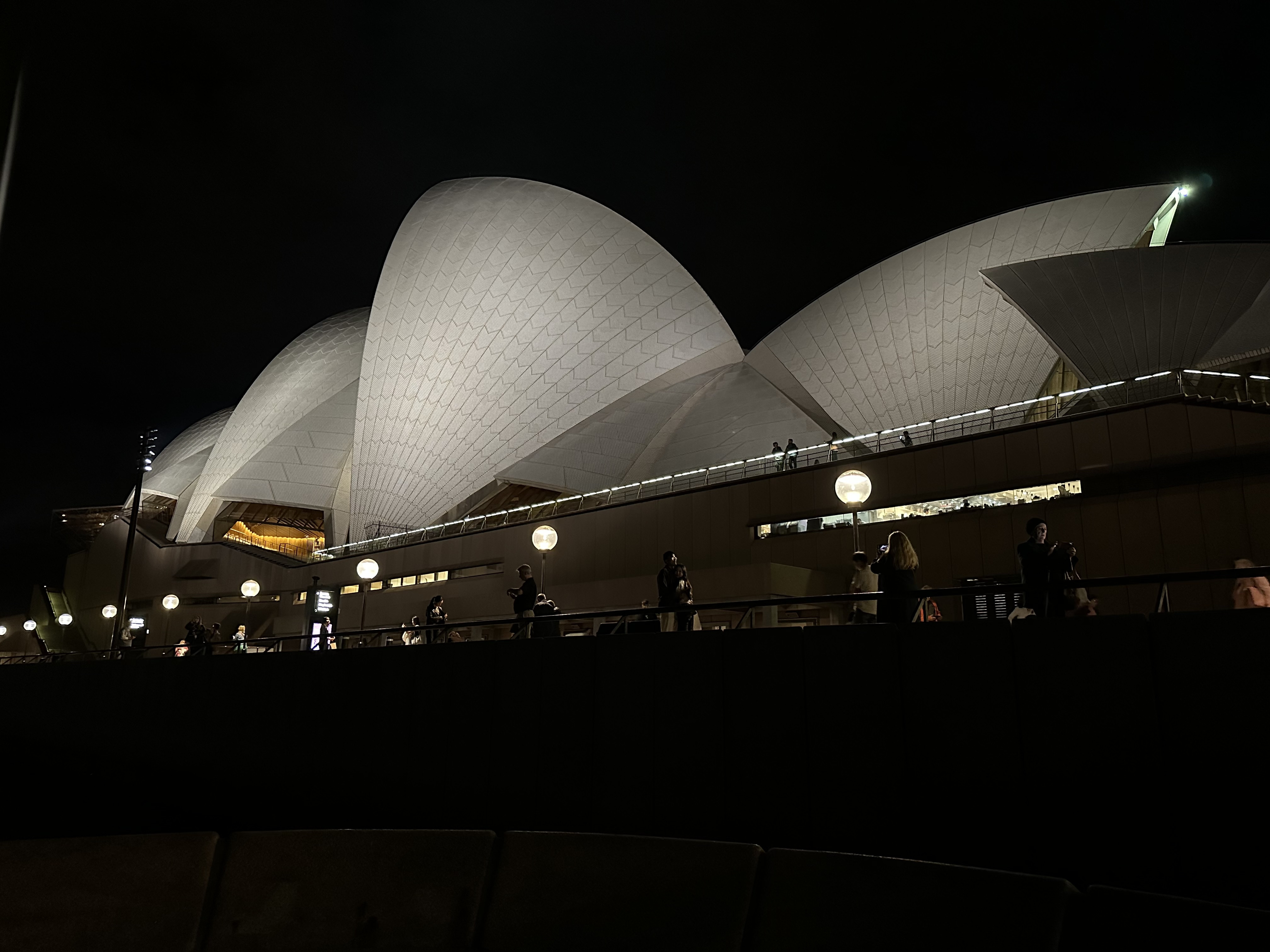 Sydney Opera House illuminated at night