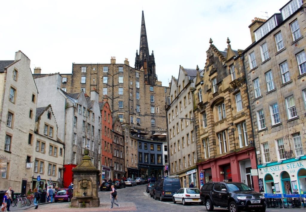 Edinburgh's old city centre on Princes Street
