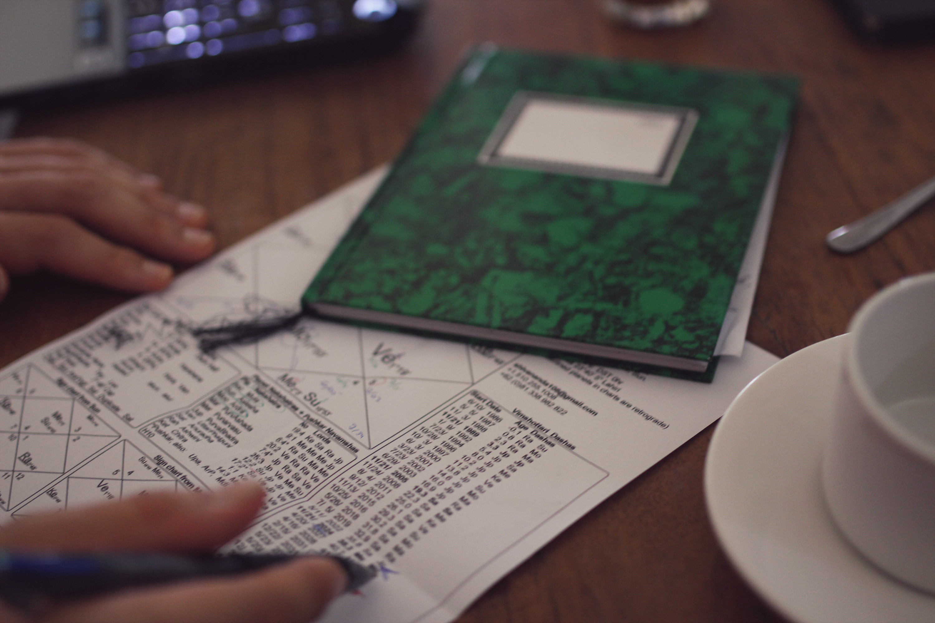 A birth chart reading in Bali