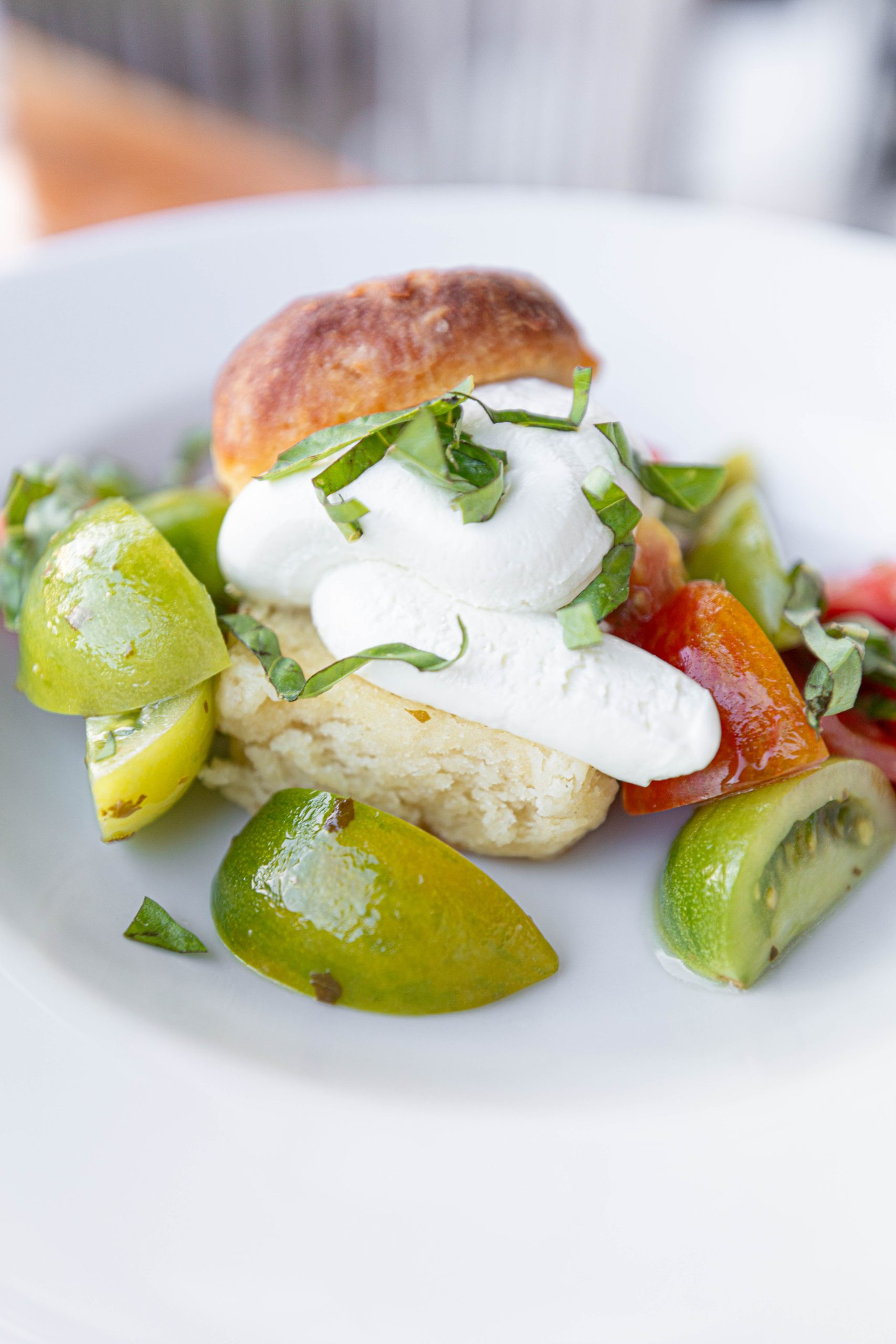 Local Tomato Shortcake at Kingsley Tavern in Kent, Connecticut by Luxury Travel Writer Annie Fairfax
