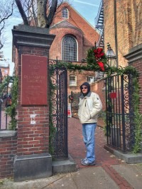 Exterior of the Old North Church in Boston, a site famous for signaling the start of the American Revolution.