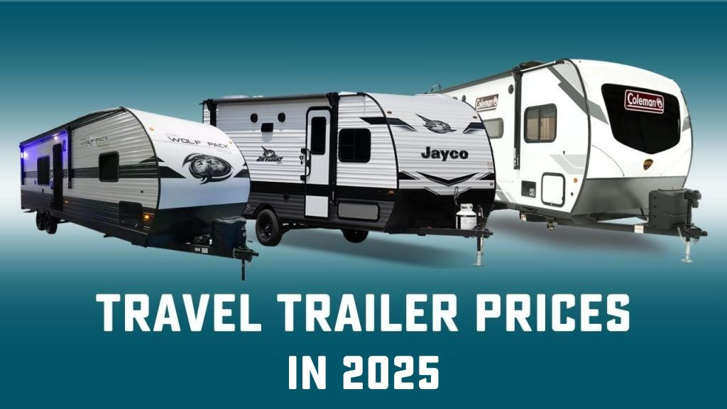 Three travel trailers showcasing different levels of luxury, Cherokee Wolf Pack, Jayco Jay Flight and Dutchmen Coleman