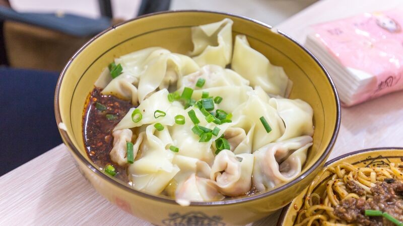 Wonton soup in Chengdu, China