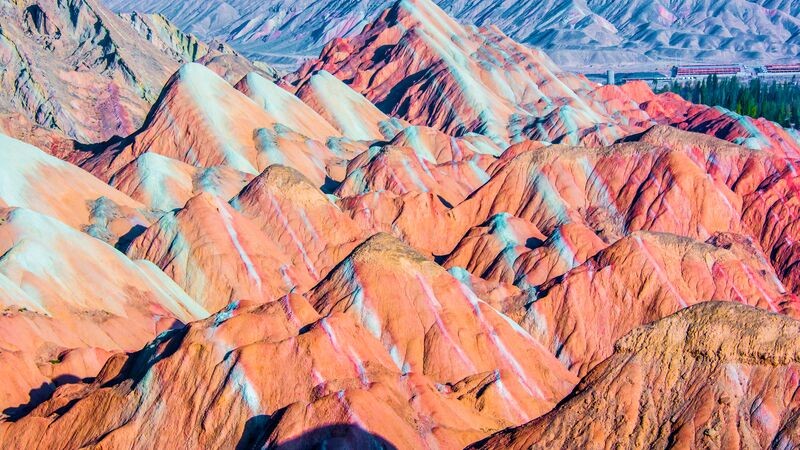 Rainbow Mountains in Zhangye National Geopark, China