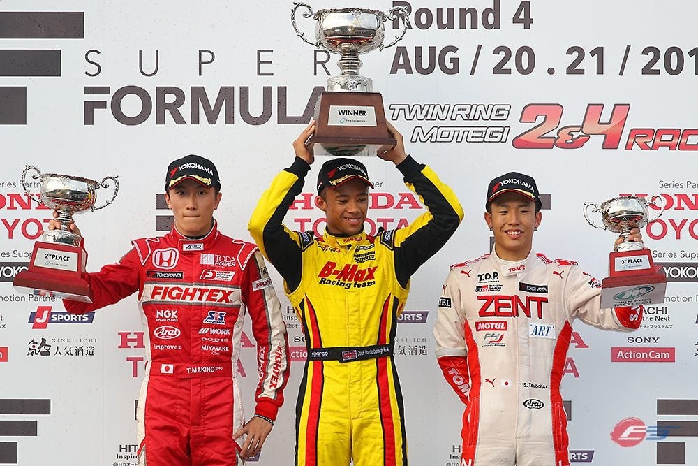 Jann on the F3 podium at Motegi