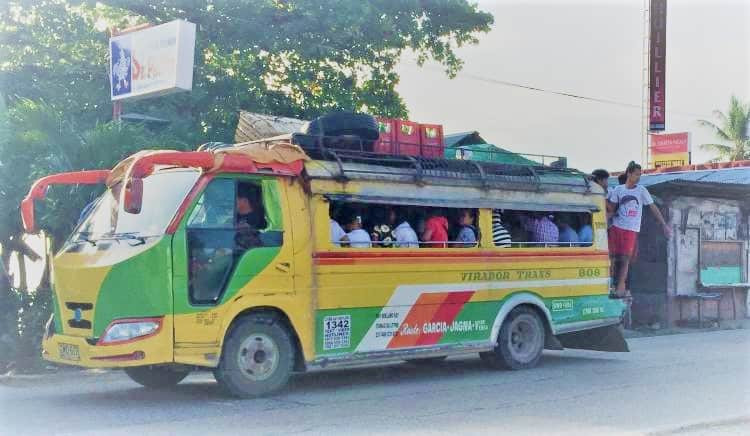 Typical jeepney bus in Bohol Island