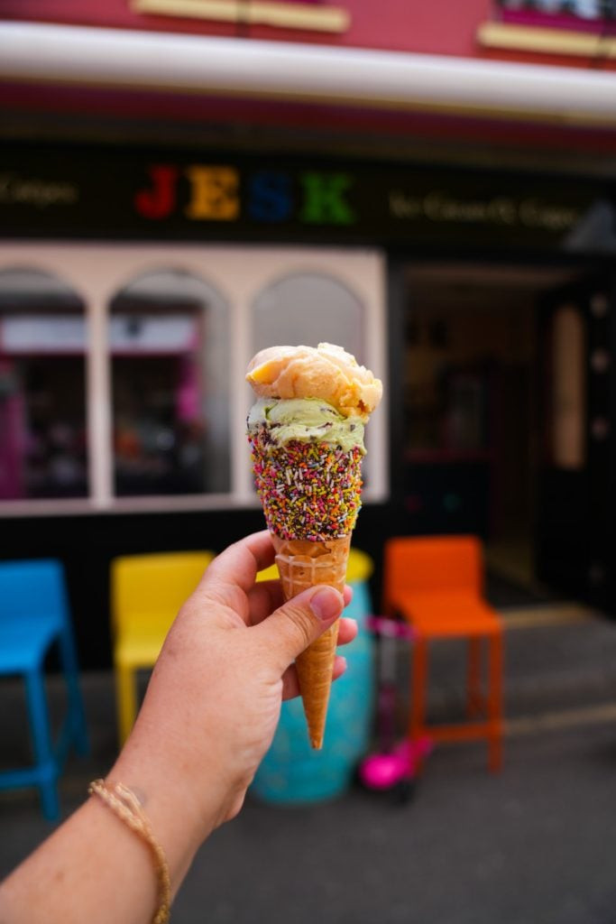 Honeycomb ice cream at JESK in Kinsale