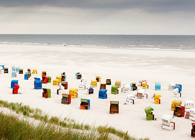 North Sea island Juist with a sandy beach