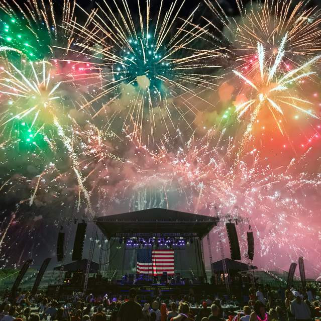 July 4th fireworks display in Dublin