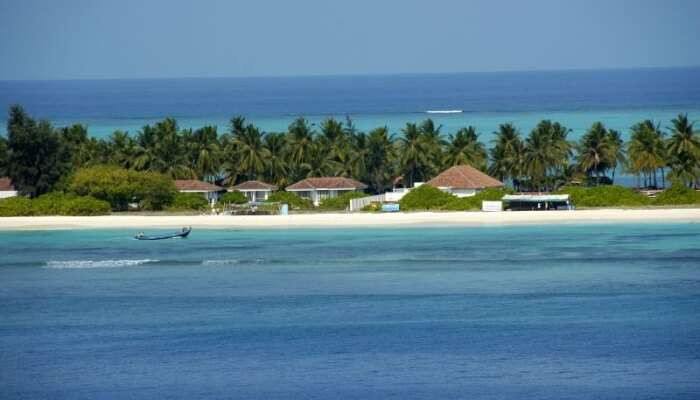 Kadmat Island showcases crystal-clear waters and vibrant coral reefs, inviting tourists to dive into Lakshadweep's rich marine biodiversity.