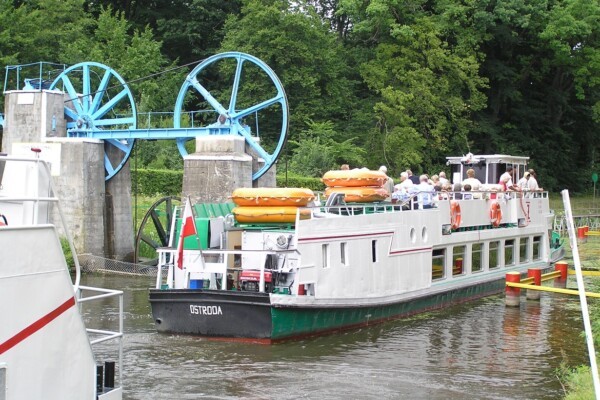 The Elbląg Canal in Warmińsko-Mazurskie Voivodeship, famous for its lakes, summer resorts, and charming towns amidst forests and water bodies.