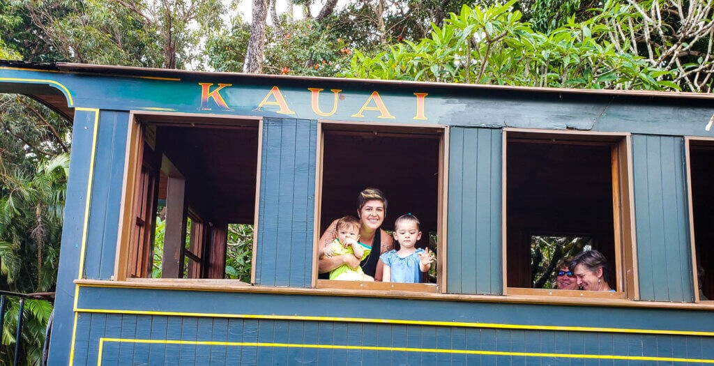 Family on Train