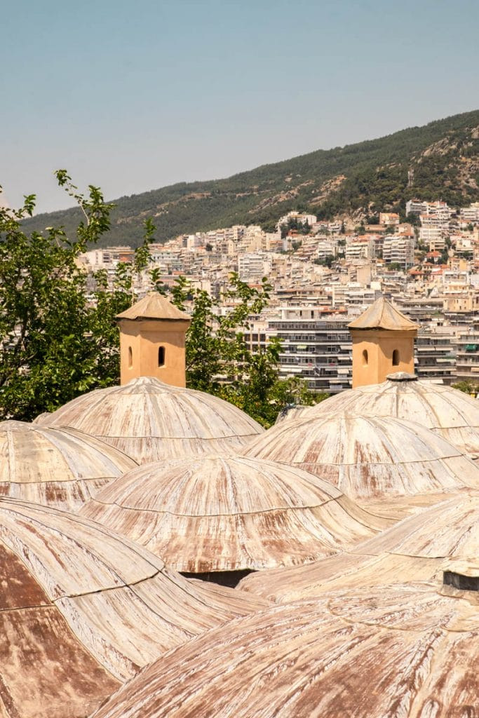 Exterior view of the Imaret in Kavala, showcasing its Ottoman architecture