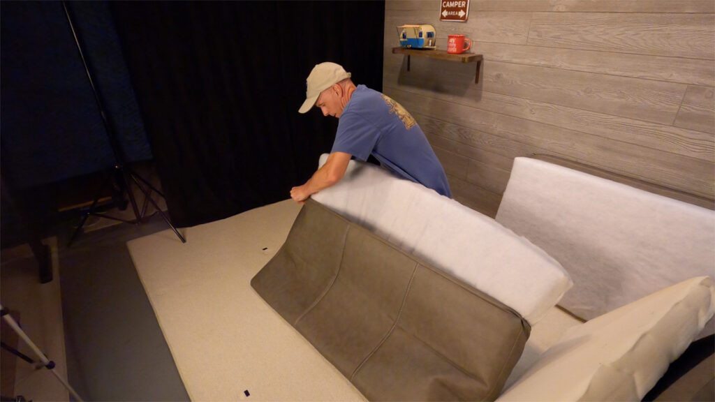 John Replaces the Foam in the Dinette Cushions