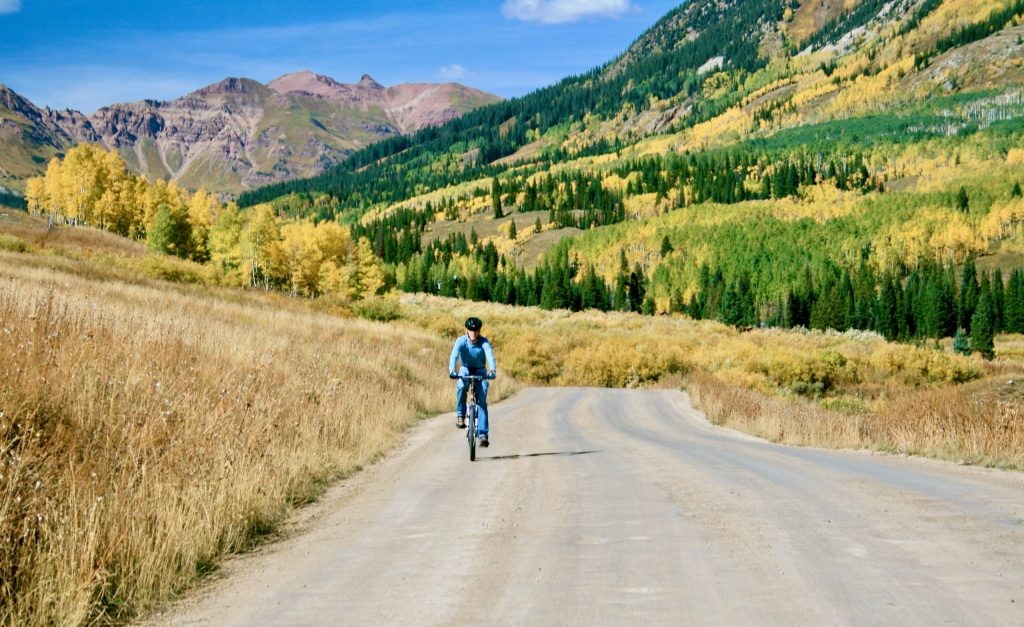 Ken Cycling on Back Roads in Crested Butte