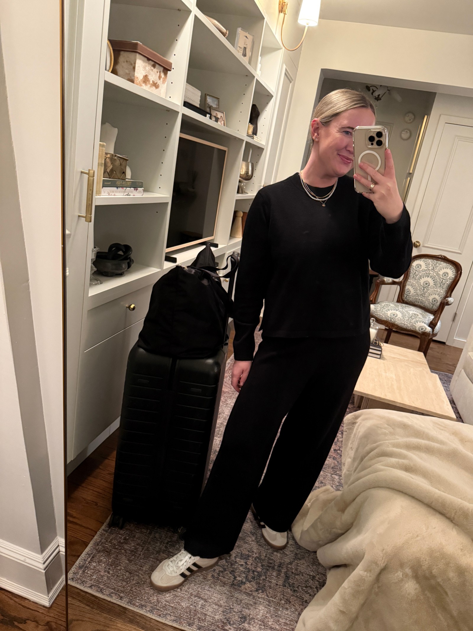 Cozy Chic Outfit for What to wear on a long flight